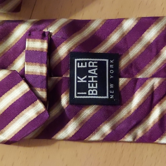 IKE BEHAR NECK TIE 100% SILK - Picture 4 of 6